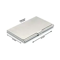 Designer Silver Artificial Leather Card Holder For Men-thumb1