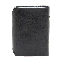 Designer Black Artificial Leather Solid Card Holder For Men-thumb1