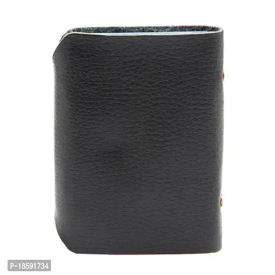 Designer Black Artificial Leather Solid Card Holder For Men-thumb2