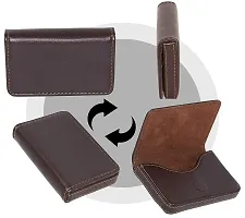 Designer Brown Artificial Leather Card Holder For Men-thumb3