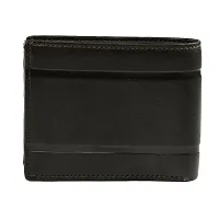 Designer Black Artificial Leather Solid Two Fold Wallet For Men-thumb3