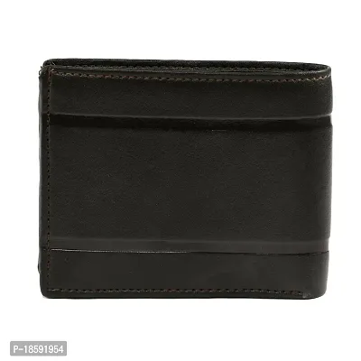 Designer Black Artificial Leather Solid Two Fold Wallet For Men-thumb4