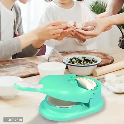 Useful Plastic 2 In 1 Dumpling Maker with Stainless Steel Blades-thumb3