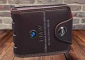 Designer Brown Artificial Leather Two Fold Wallet For Men-thumb1