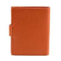 Designer Tan Artificial Leather Solid Card Holder For Men-thumb1