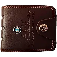 Designer Brown Artificial Leather Two Fold Wallet For Men-thumb1