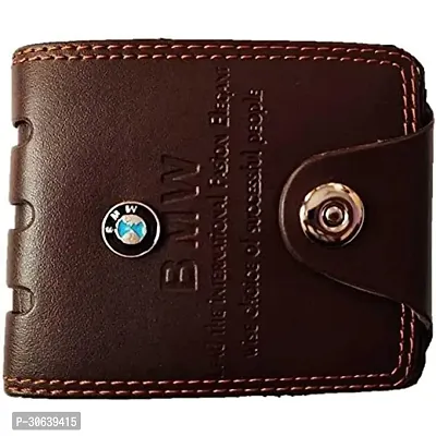 Designer Brown Artificial Leather Two Fold Wallet For Men-thumb2