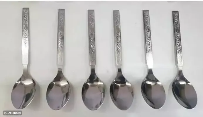 Useful Stainless Steel Spoons- 6 Pieces-thumb0