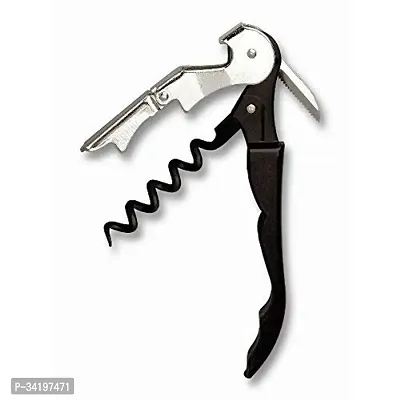 All-in-one Corkscrew, Bottle Opener and Foil Cutter, The Favored Choice of Sommeliers, Waiters and Bartenders Around The World (1, Black)-thumb0