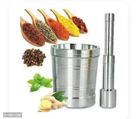 Durable Steel Mortar And Pestle Set