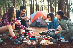 Set Of 7 Wooden Cooking Tools During Travel Camping-thumb1