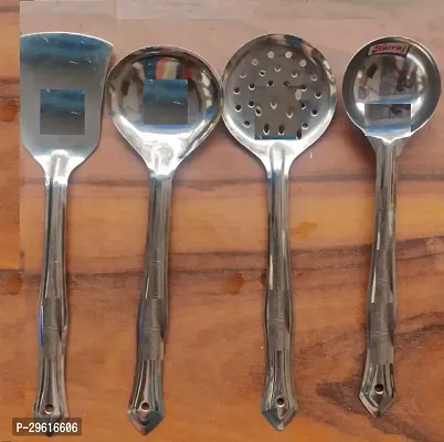 Useful Stainless Steel Serving Spoon Set- 4 Pieces-thumb0