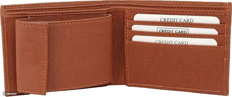 Designer Brown Leather Two Fold Wallet For Men-thumb3