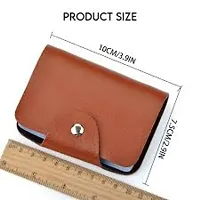 Designer Brown Artificial Leather Card Holder For Men-thumb1