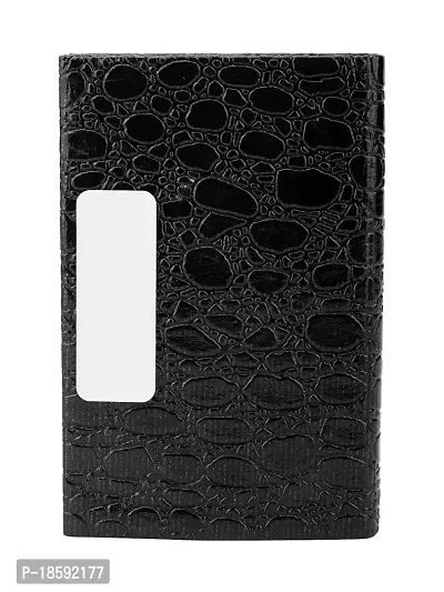 Designer Black Artificial Leather Textured Card Holder For Men-thumb2