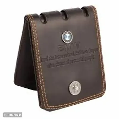 Designer Brown Artificial Leather Two Fold Wallet For Men-thumb2