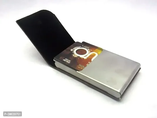 Designer Silver Leather Card Holder For Men-thumb2