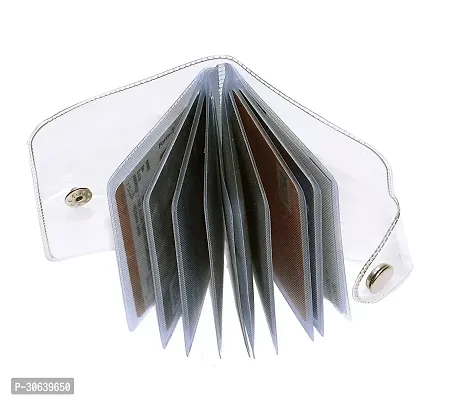 Designer White Rexine Card Holder For Men-thumb0