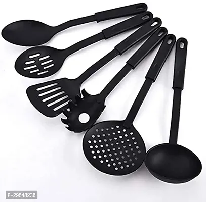 Nylon Nonstick Spoon Spatula Turner Scoop Kitchen Cooking Utensil Tools Set Pack Of 6-thumb0