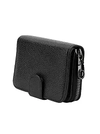 Designer Black Artificial Leather Card Holder For Men-thumb2