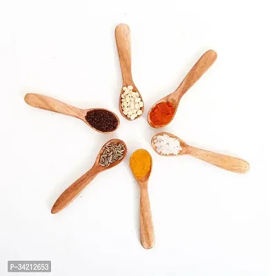 Useful Wooden Wooden Spice Spoon- 6 Pieces-thumb0