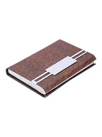 Designer Brown Artificial Leather Textured Card Holder For Men-thumb4