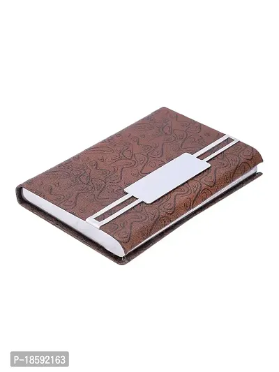 Designer Brown Artificial Leather Textured Card Holder For Men-thumb5