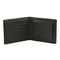 Designer Black Artificial Leather Solid Two Fold Wallet For Men-thumb1