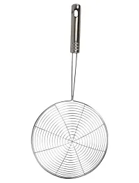 Useful Multiusers Stainless Steel Deep Fry Strainer With Handle-thumb1