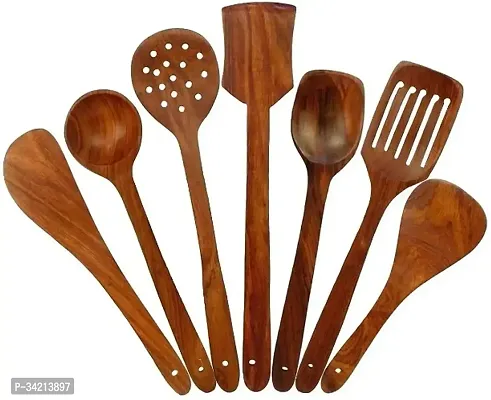 Wooden Cutlery Set (Pack Of 7)-thumb0