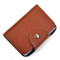 Designer Brown Artificial Leather Two Fold Wallet For Men-thumb1