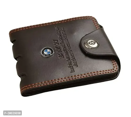 Designer Brown Artificial Leather Two Fold Wallet For Men-thumb0