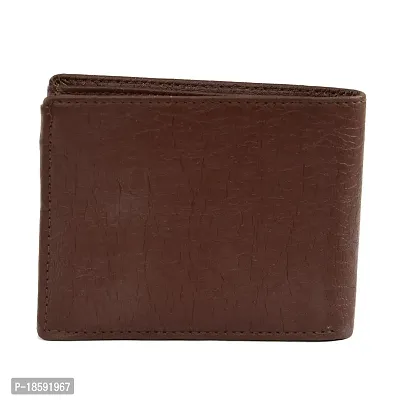 Designer Brown Artificial Leather Solid Two Fold Wallet For Men-thumb5