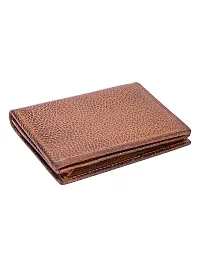 Designer Tan Artificial Leather Textured Card Holder For Men-thumb4