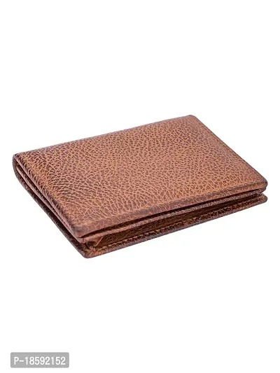 Designer Tan Artificial Leather Textured Card Holder For Men-thumb5