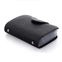 Designer Black Artificial Leather Card Holder For Men-thumb3