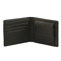 Designer Black Artificial Leather Two Fold Wallet For Men-thumb2