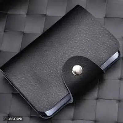 Designer Black Artificial Leather Card Holder For Men-thumb0