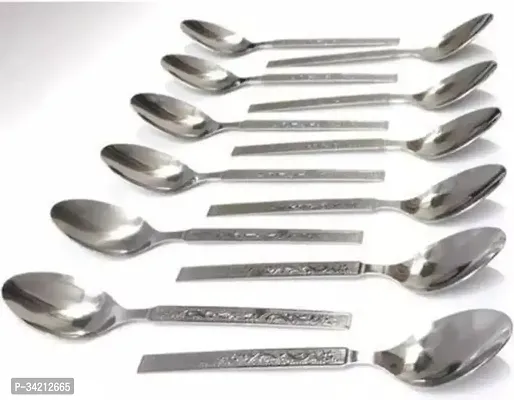 Useful Stainless Steel Spoons- 12 Pieces-thumb0