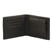 Designer Black Artificial Leather Solid Two Fold Wallet For Men-thumb2