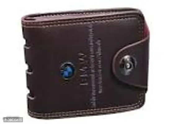 Designer Brown Artificial Leather Two Fold Wallet For Men-thumb0