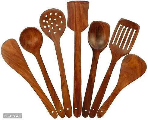 Trendy Wooden Kitchen Cooking Spoons Pack Of 7-thumb3