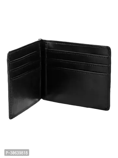 Designer Black Artificial Leather Two Fold Wallet For Men-thumb5