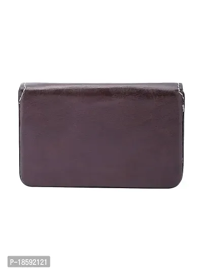 Designer Brown Artificial Leather Textured Card Holder For Men-thumb4