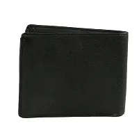 Designer Black Artificial Leather Solid Two Fold Wallet For Men-thumb3