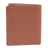 Designer Tan Artificial Leather Solid Two Fold Wallet For Men-thumb1