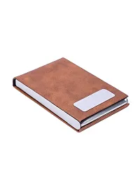 Designer Tan Artificial Leather Textured Card Holder For Men-thumb4