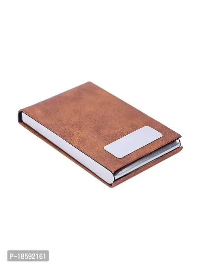 Designer Tan Artificial Leather Textured Card Holder For Men-thumb5