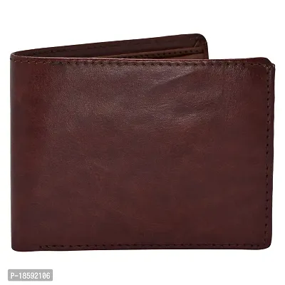 Designer Brown Artificial Leather Solid Two Fold Wallet For Men-thumb0