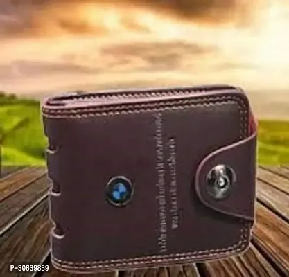 Designer Brown Artificial Leather Two Fold Wallet For Men-thumb0